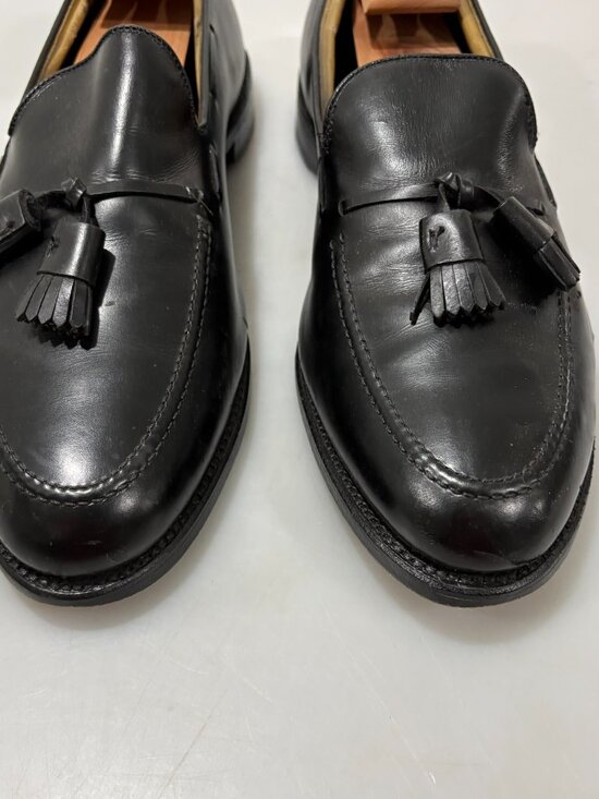 Allen Edmonds 11.5 Grayson Black Leather Tassel Loafers w Shoe Trees Made in USA